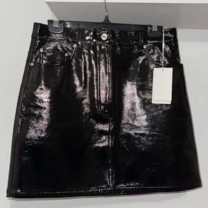 Helmut Lang Sheep Leather Skirt